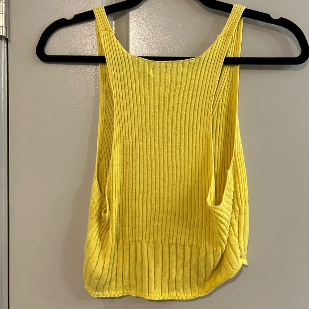 Free People Bright Yellow Ribbed Tank - Picture 4 of 4